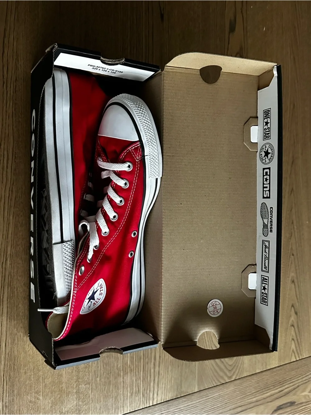 Converse High Top Sneakers - Red and White